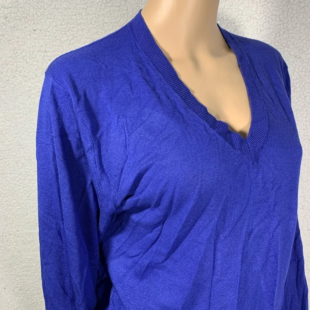 United Colors of Benetton Womens M Blue Soft Sweater Top - Picture 3 of 6